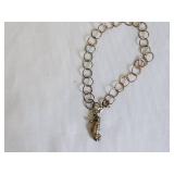 Vintage Gold-Toned Seahorse Pendant Bracelet