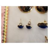 Set of 9 Pairs of Vintage Earrings with Various Designs