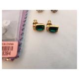Set of Elegant Stud Earrings with Cleaning Cloth