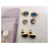 Set of Elegant Stud Earrings with Cleaning Cloth