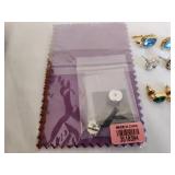 Set of Elegant Stud Earrings with Cleaning Cloth