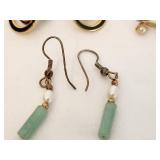 Collection of 5 Pairs of Vintage Earrings with Pearls and Stones