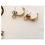 Collection of 5 Pairs of Vintage Earrings with Pearls and Stones