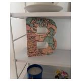 Decorative Wall Shelf with Assorted Home Decor Items