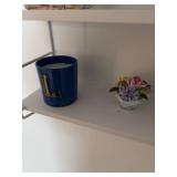 Decorative Wall Shelf with Assorted Home Decor Items