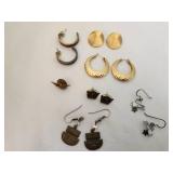 Collection of 5 Pairs of Vintage Earrings