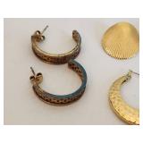 Collection of 5 Pairs of Vintage Earrings