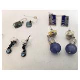 Collection of 5 Pairs of Fashion Earrings with Various Designs