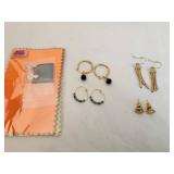 Collection of 5 Pairs of Fashion Earrings with Various Designs
