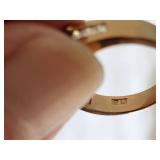 Gold Filled or Gold Plated Ring with Amethyst and Clear Stones