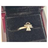 Sterling Silver Angel Ring Size 6.5