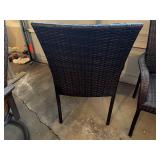Set of 6 Woven Patio Chairs with 2 Swivel Rocking Chairs