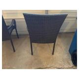 Set of 6 Woven Patio Chairs with 2 Swivel Rocking Chairs