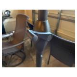 Set of 6 Woven Patio Chairs with 2 Swivel Rocking Chairs