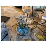 Collection of Garden Decor: Metal Sculptures and Solar Lanterns