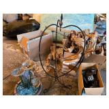 Collection of Garden Decor: Metal Sculptures and Solar Lanterns