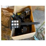 Collection of Garden Decor: Metal Sculptures and Solar Lanterns