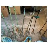 Collection of Garden Decor: Metal Sculptures and Solar Lanterns