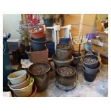 Collection of Assorted Garden Pots and Planters
