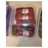 Large Lot of Assorted Yarn Skeins Including Homespun, Thick & Quick