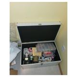 Storage Trunk with Assorted Craft Supplies