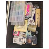 Storage Trunk with Assorted Craft Supplies