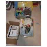 Large Assortment of Yarn and Home Textiles Featuring DKNY Curtains