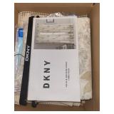 Large Assortment of Yarn and Home Textiles Featuring DKNY Curtains