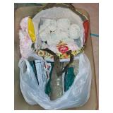 Large Assortment of Yarn and Home Textiles Featuring DKNY Curtains