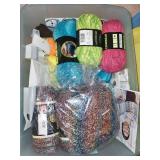 Large Assortment of Yarn and Home Textiles Featuring DKNY Curtains