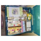 Collection of Arts and Crafts Supplies in Storage Tubs