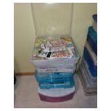 Large Collection of Craft Supplies Including Stickers and Threads