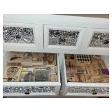 Collection of Decorative Rubber Stamps and Brother Label Maker