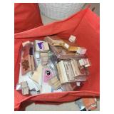 Collection of Decorative Rubber Stamps and Brother Label Maker