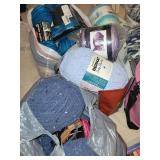 Lot of Crochet Supplies and Craft Kits Including Yarn and Books