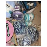 Lot of Crochet Supplies and Craft Kits Including Yarn and Books