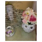 Assorted Decorative Vases and Artificial Floral Arrangement Set