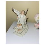 Collection of 8 Ceramic Angel Figurines Including Fitz and Floyd