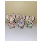Collection of 8 Ceramic Angel Figurines Including Fitz and Floyd