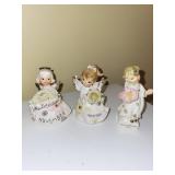 Collection of 8 Ceramic Angel Figurines Including Fitz and Floyd