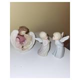 Collection of 6 Porcelain Angel Figurines with Musical Themes