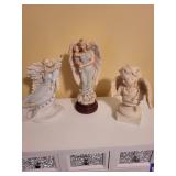 Set of 3 Angel Figurines and Bust