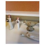 Decorative Set of Angel Figurines, Inspirational Plaques, and Artwork
