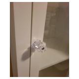 White Display Cabinet with Glass Door and Shelves