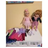 Set of 2 Fashion Dolls with Assorted Outfits