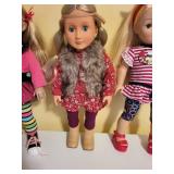 Set of 3 Fashion Dolls with Colorful Outfits