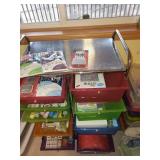 Rolling Storage Drawer Cart with Assorted Craft Supplies