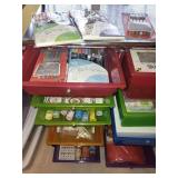 Rolling Storage Drawer Cart with Assorted Craft Supplies