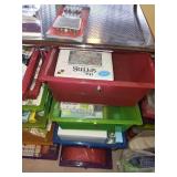 Rolling Storage Drawer Cart with Assorted Craft Supplies