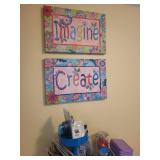 Set of 2 Inspirational Wall Art Pieces: 